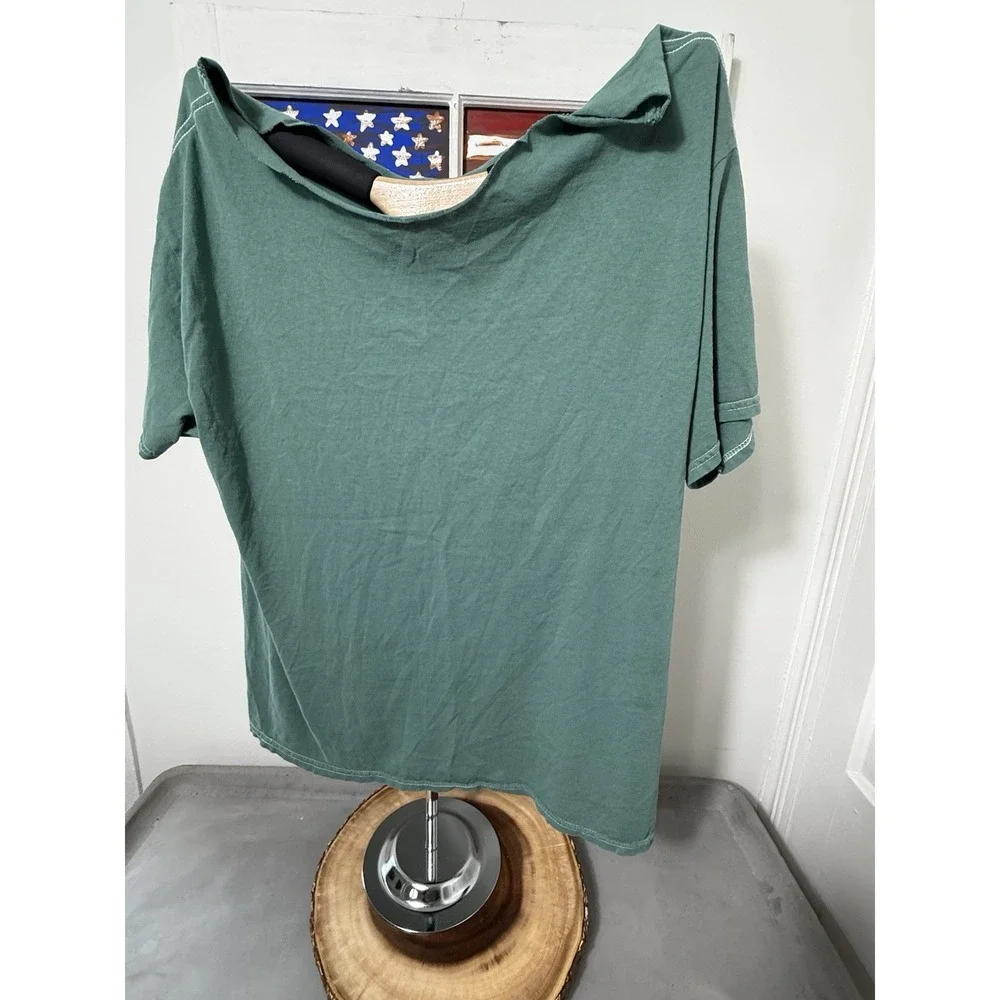 Vintage Green Pink Floyd Size XL - Note Altered / Cut Collar - See Photos - Picture 4 of 7